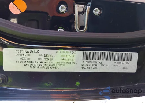 2017 Chrysler 300 Limited Awd z USA, uszkodzony, nr VIN 2C3CCARGXHH637418